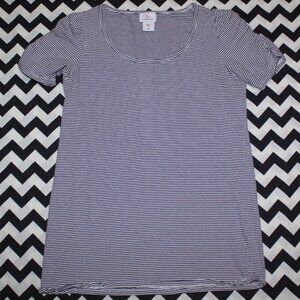 Oh Baby by Motherhood Maternity Grey & White Stripe Shirt --- Size Medium